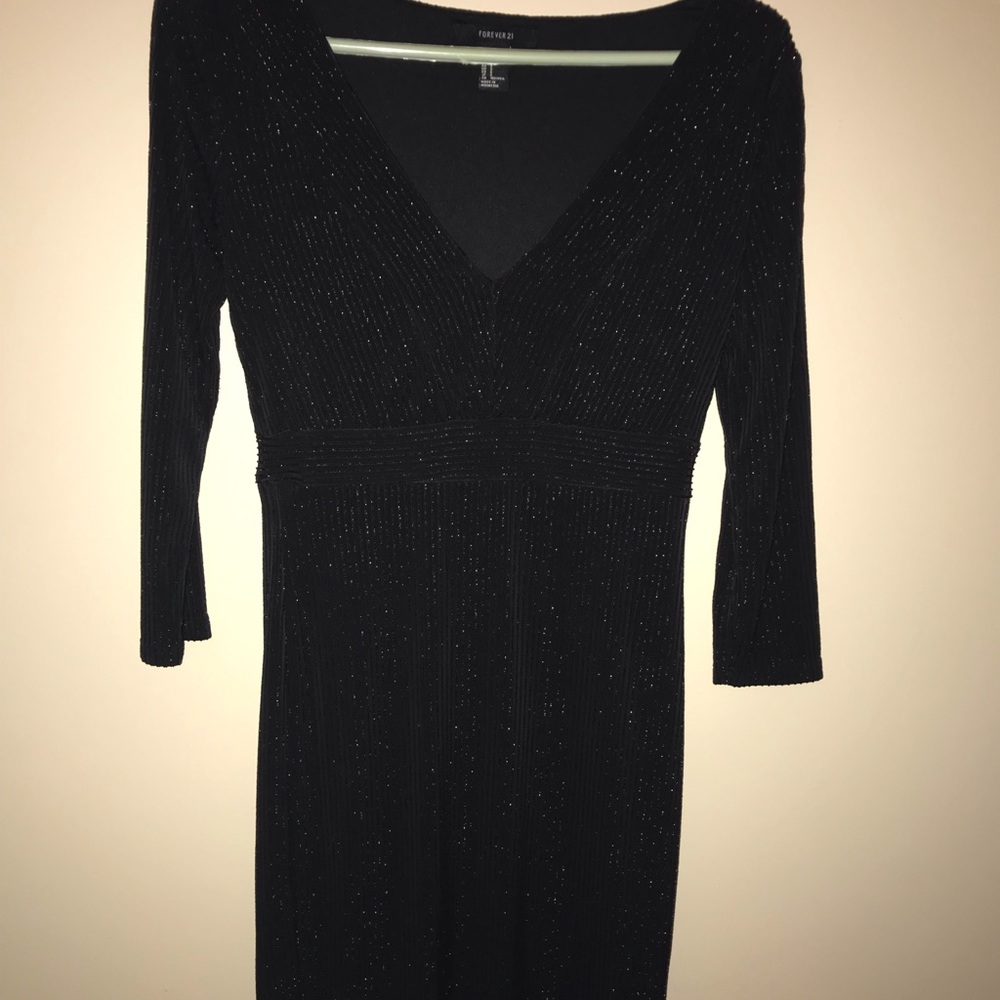 3/4 Sleeve Sparkle Dress
